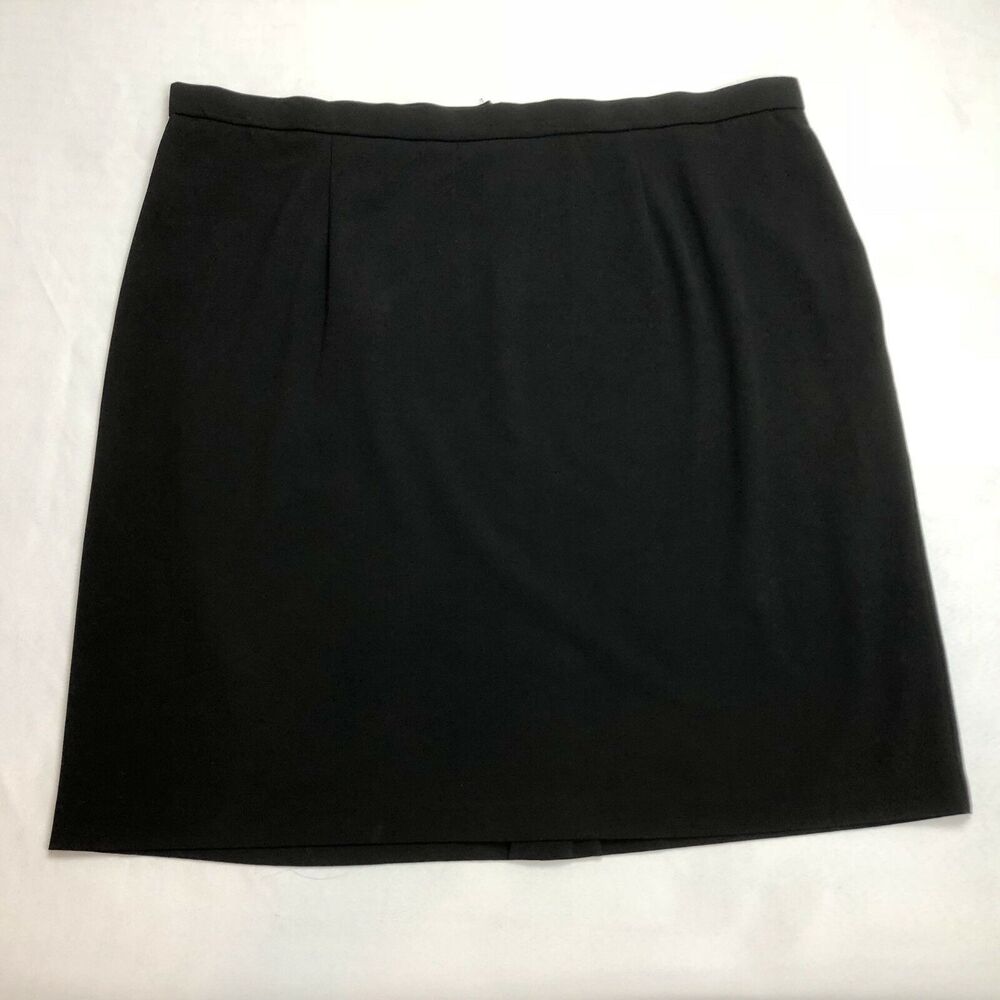 Sag Harbor Pencil Skirt Women Size 24W Black Stretch Tummy Panel Work Comfort